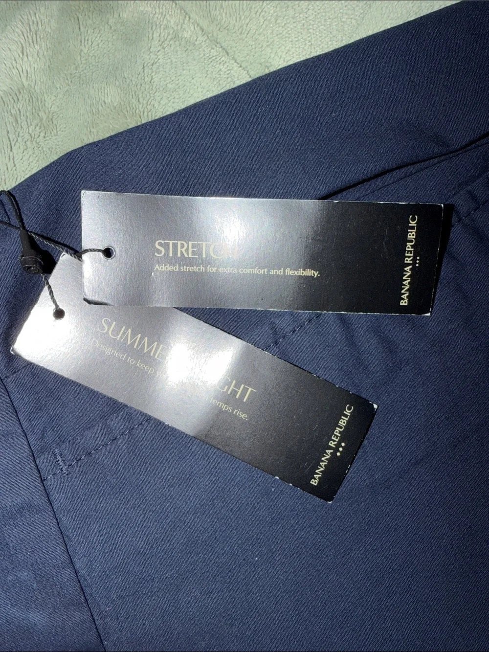 Banana Republic Men's Navy Aiden Slim-Fit Chino Pants - NWT